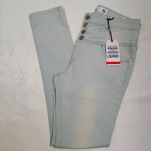 VIENNA High-Rise Button Fly Skinny Jeans Size 11
